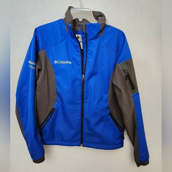 Columbia Titanium Blue/gray Full-zip Womens Coat Jacket Sz Lg - Picture 1 of 12